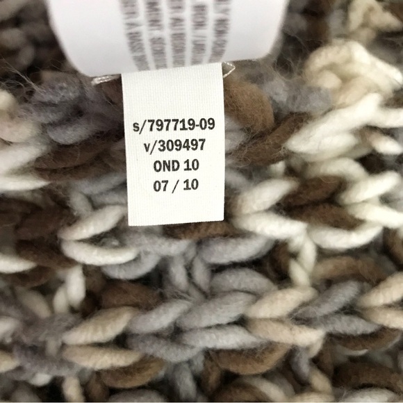 Old Navy Chunky Knit Scarf Brown White Grey - Picture 6 of 10